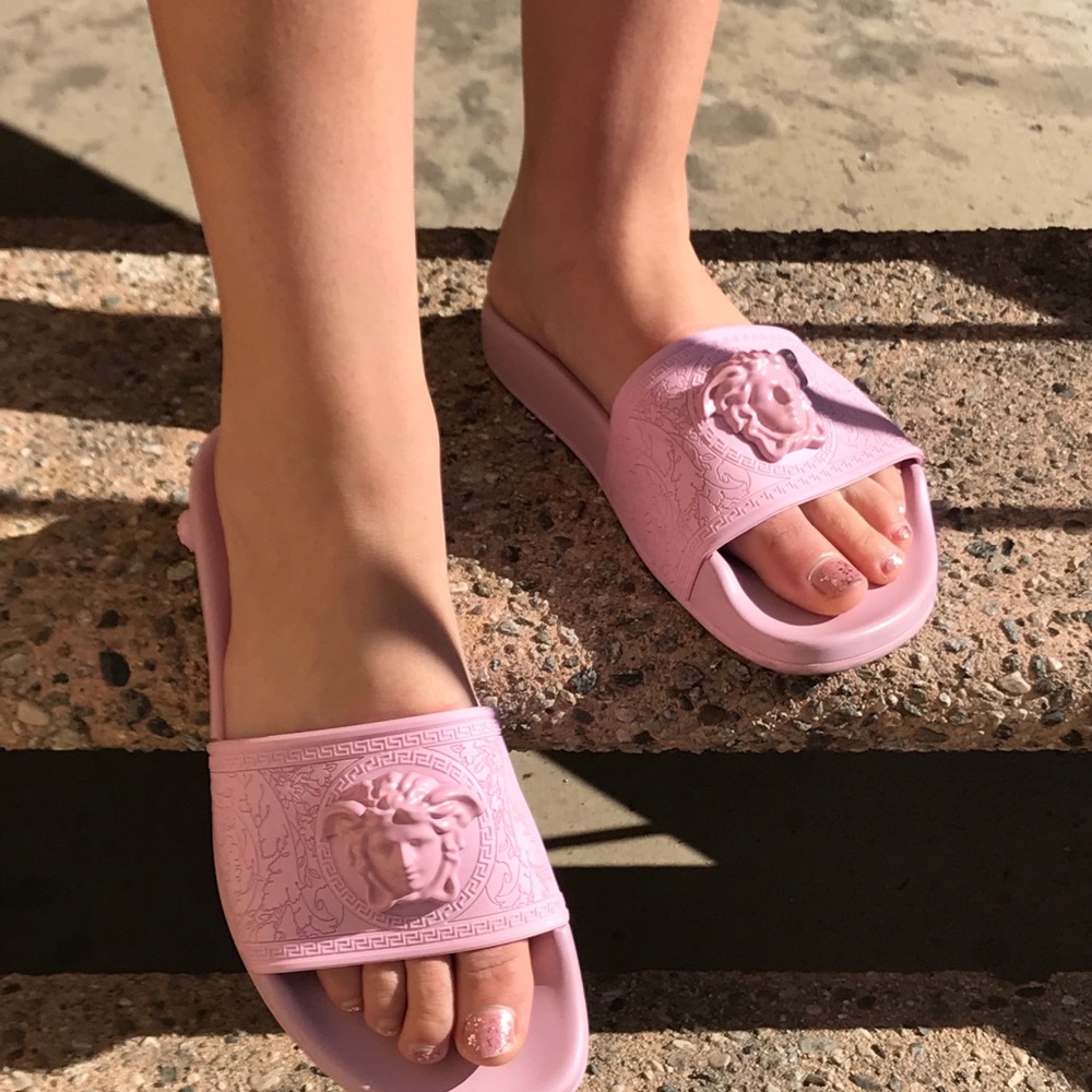 Pink Versace Slides - Picture 3 of 5
